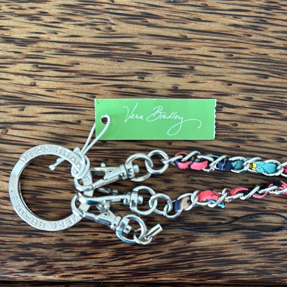 Vera Bradley Red and Blue Key Card Holder - Picture 4 of 6